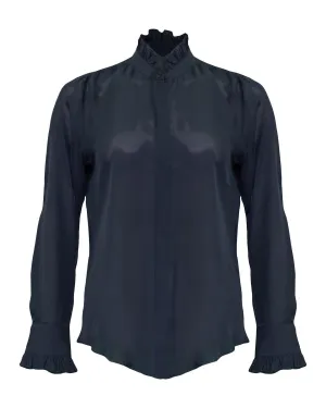Aleia Silk Ruffle Shirt