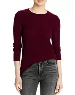 AQUA Fitted Cashmere Crewneck Sweater