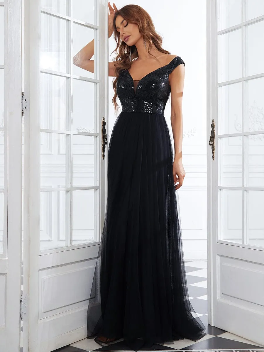 Beaded Bodice and Flowy Tulle Dress