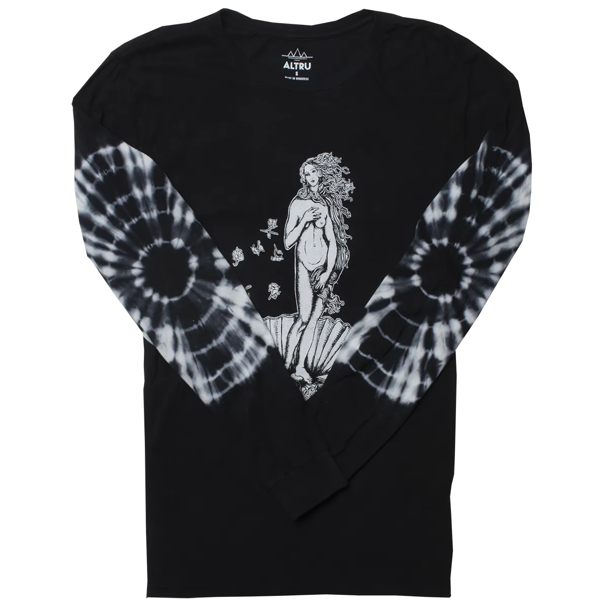 Birth of Venus tie-dye elbows long sleeve tee