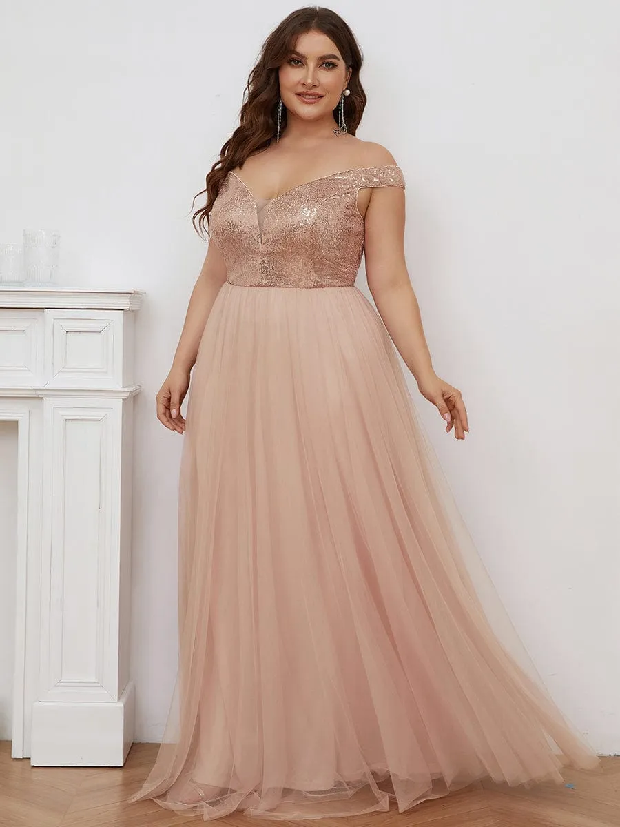 Cap-Sleeve Sequin Party Dress