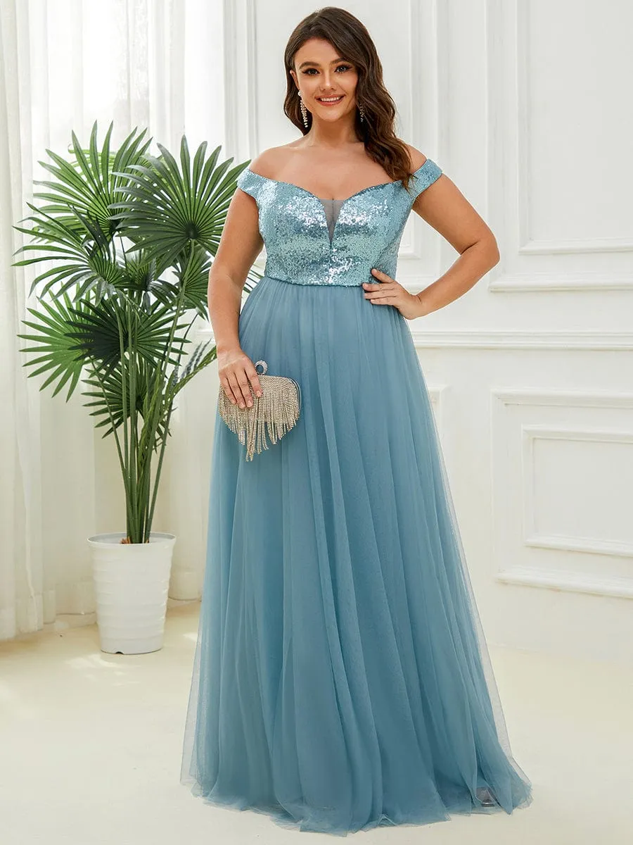 Cap-Sleeve Sequin Party Dress