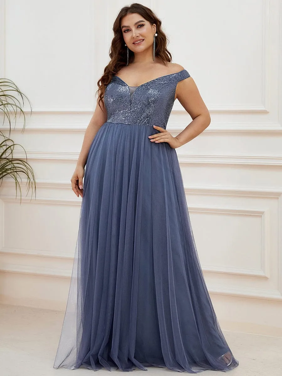 Cap-Sleeve Sequin Party Dress