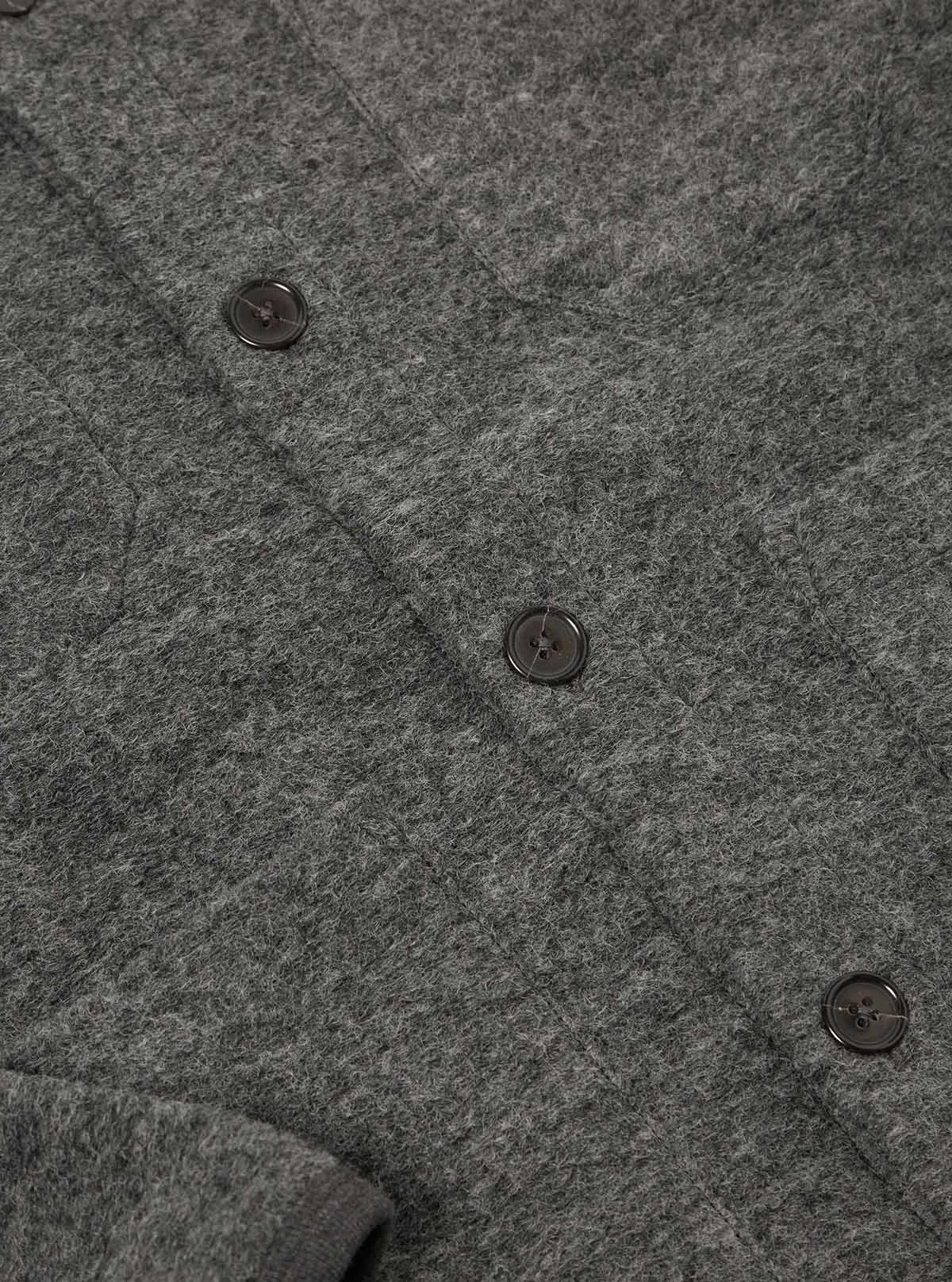 Cardigan - Grey Marl Wool Fleece