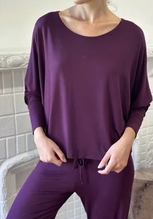 Ellie Batwing Top Grape Wine
