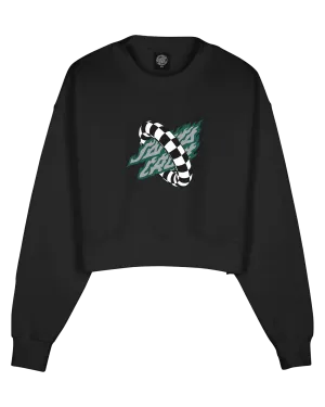 Goal Flame Front Sweatshirt in Black Wash