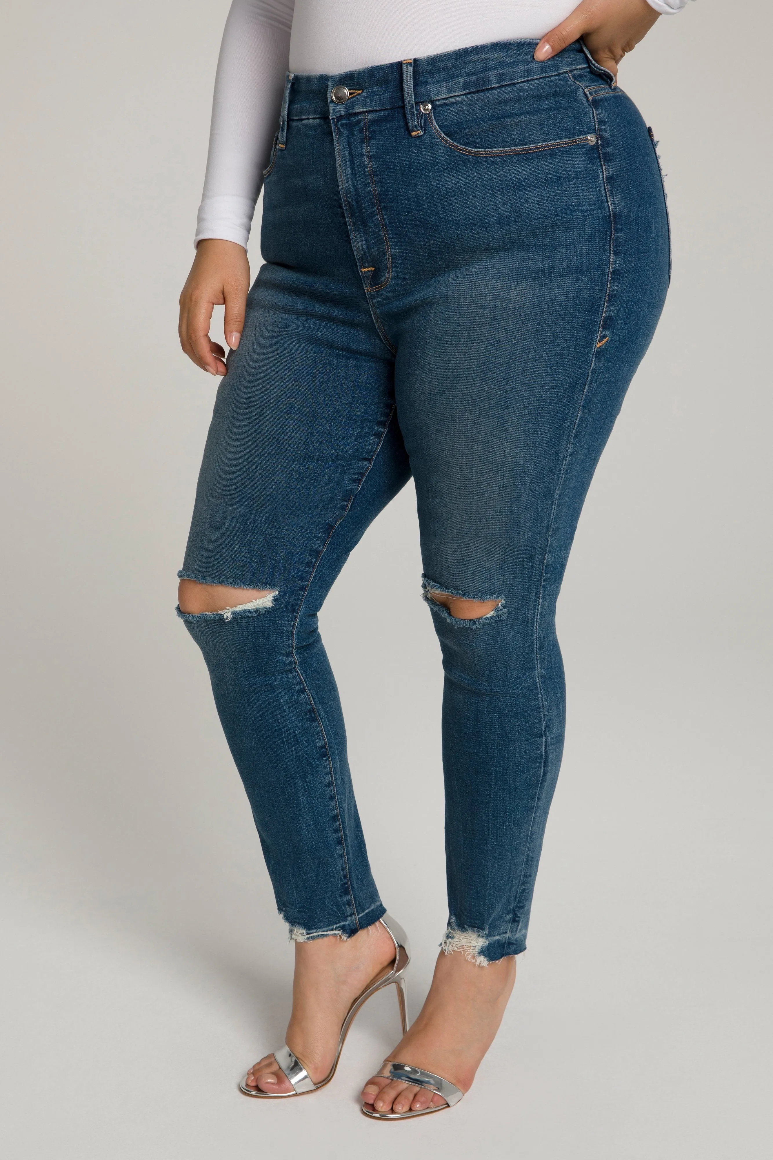 GOOD LEGS CHEWED HEM | BLUE504