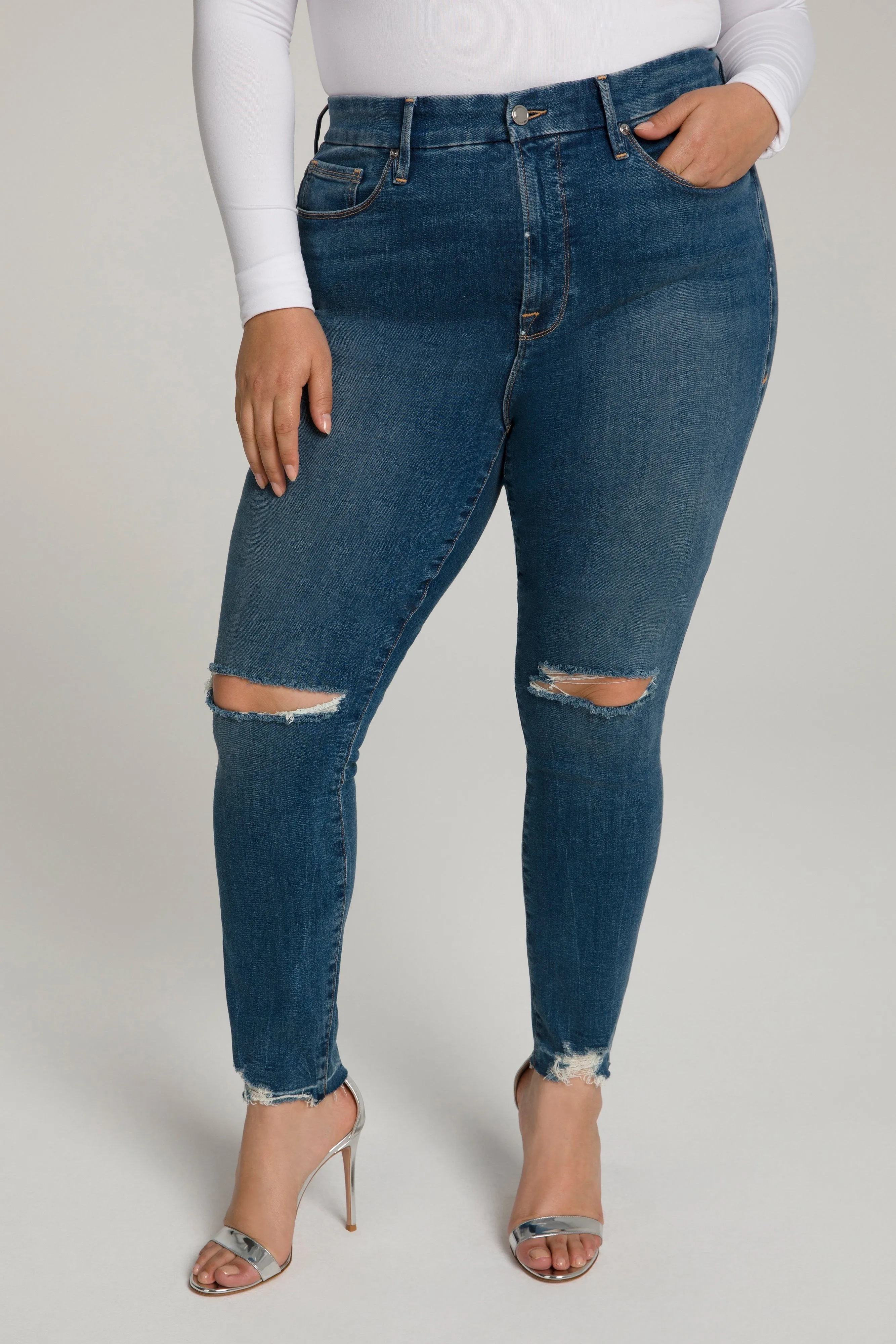 GOOD LEGS CHEWED HEM | BLUE504