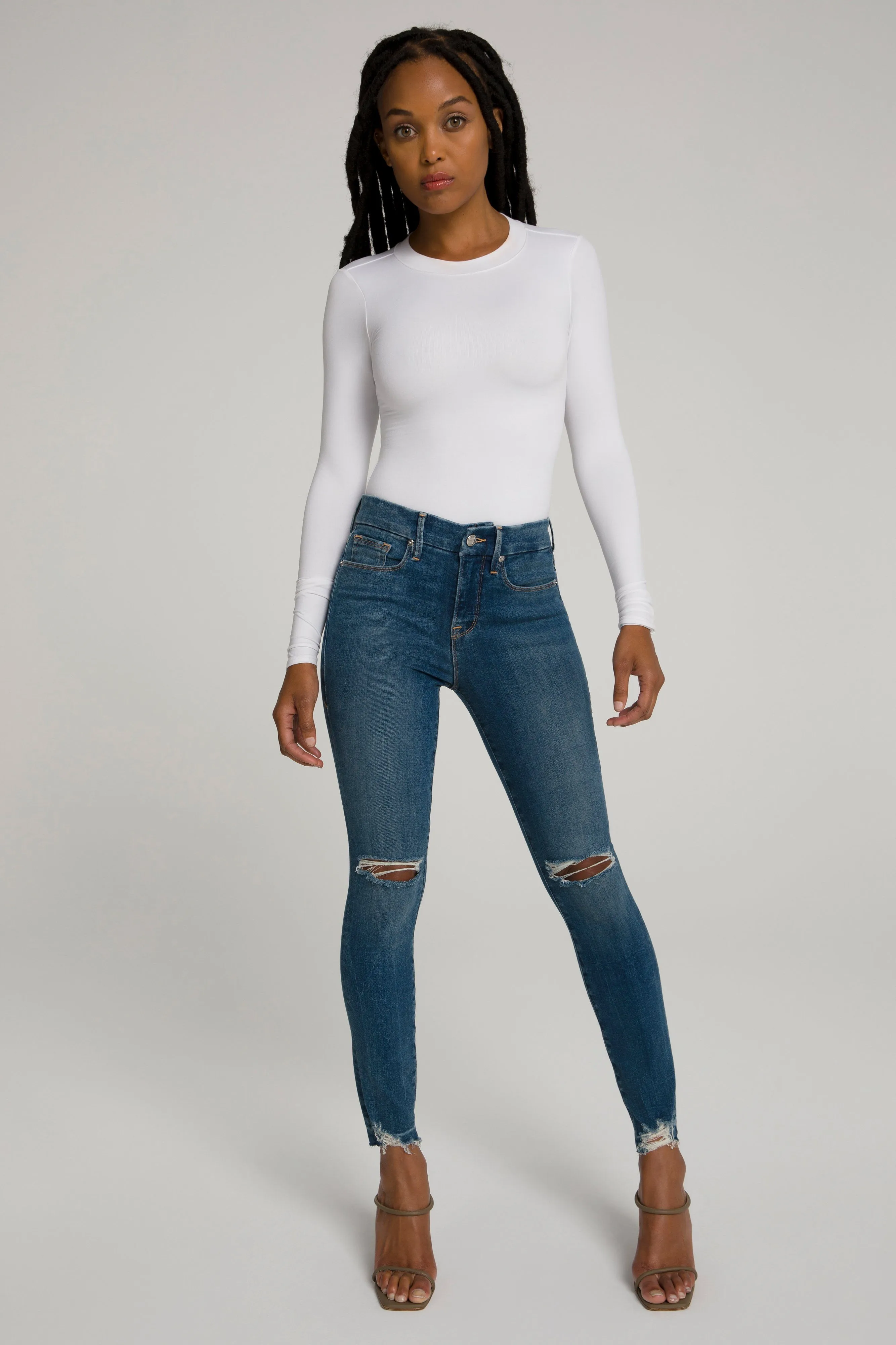 GOOD LEGS CHEWED HEM | BLUE504