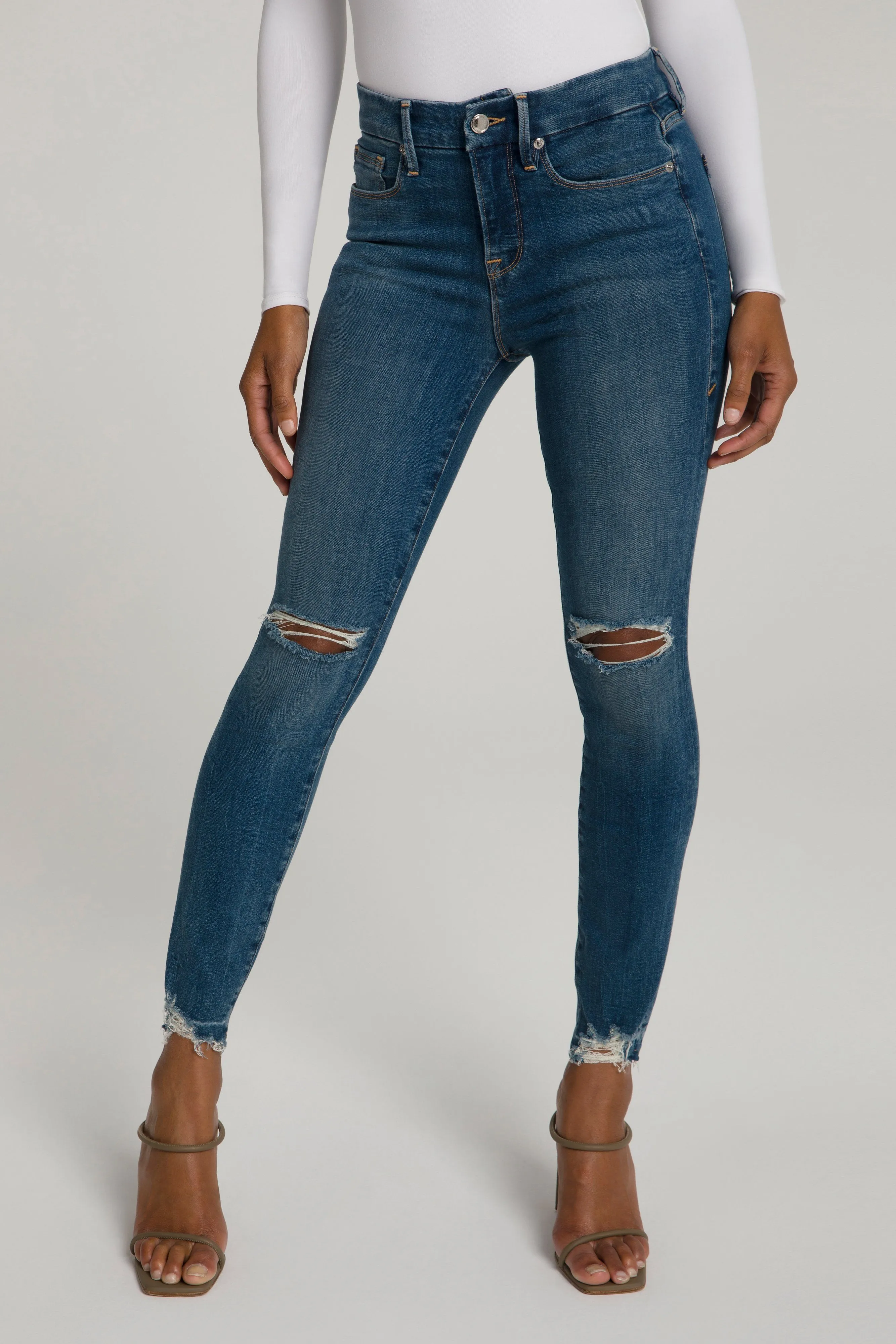 GOOD LEGS CHEWED HEM | BLUE504