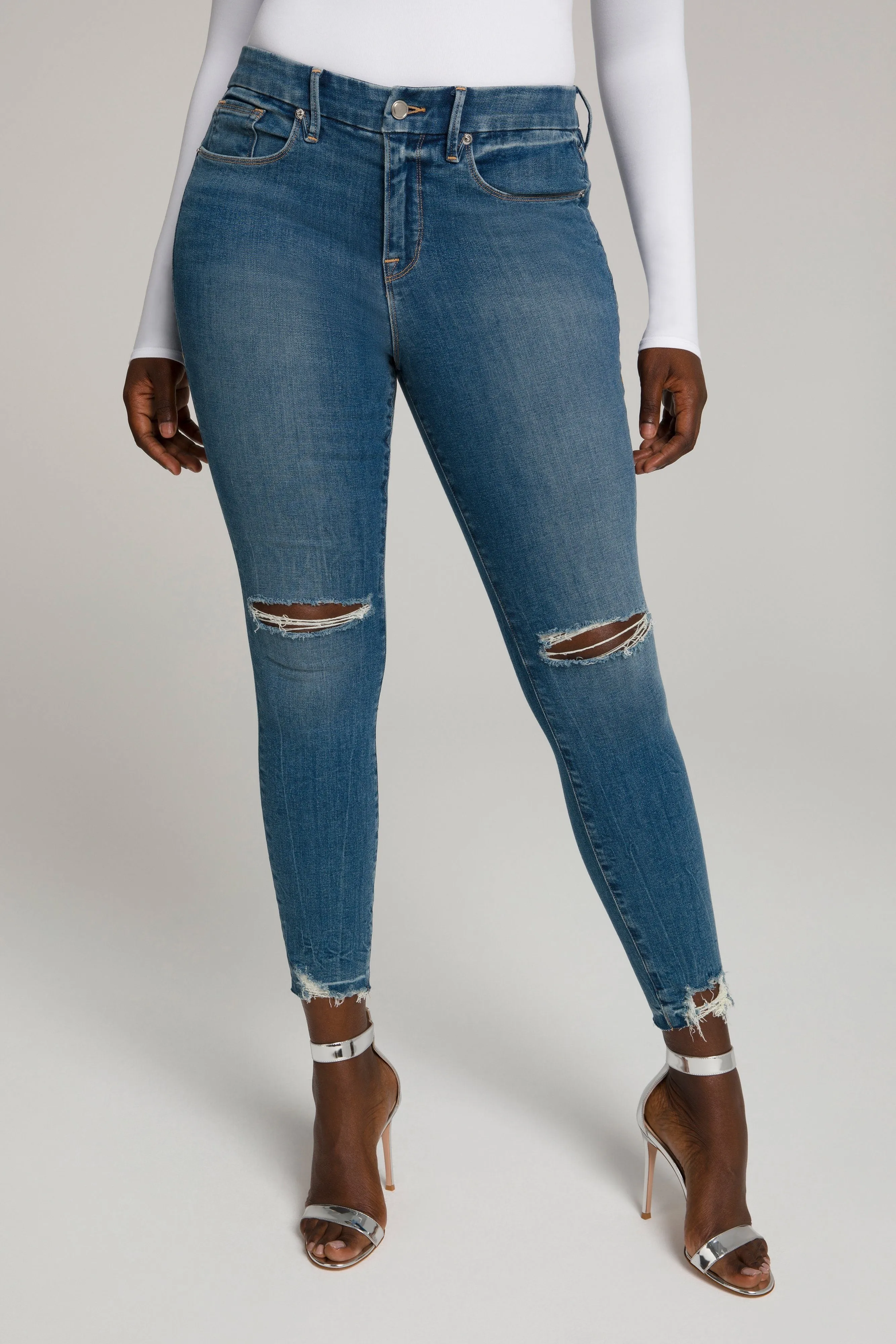 GOOD LEGS CHEWED HEM | BLUE504