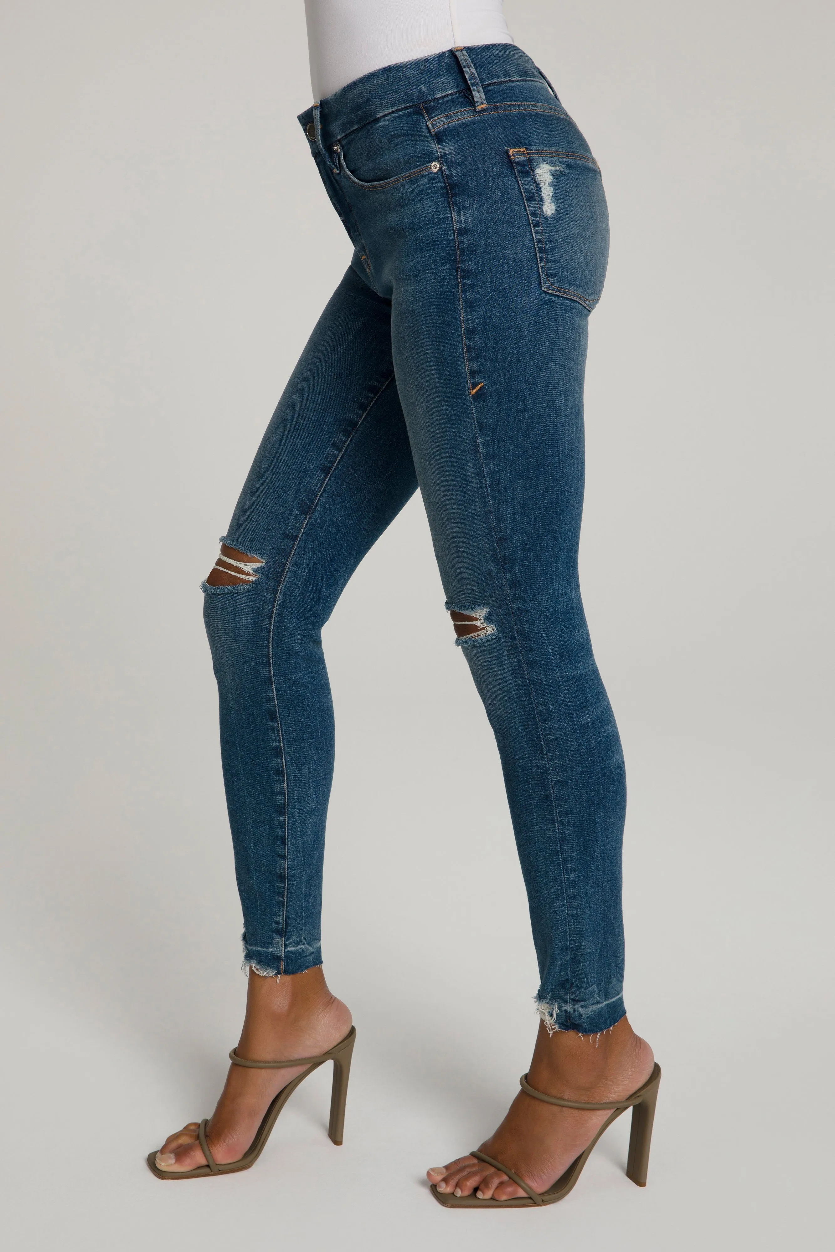 GOOD LEGS CHEWED HEM | BLUE504