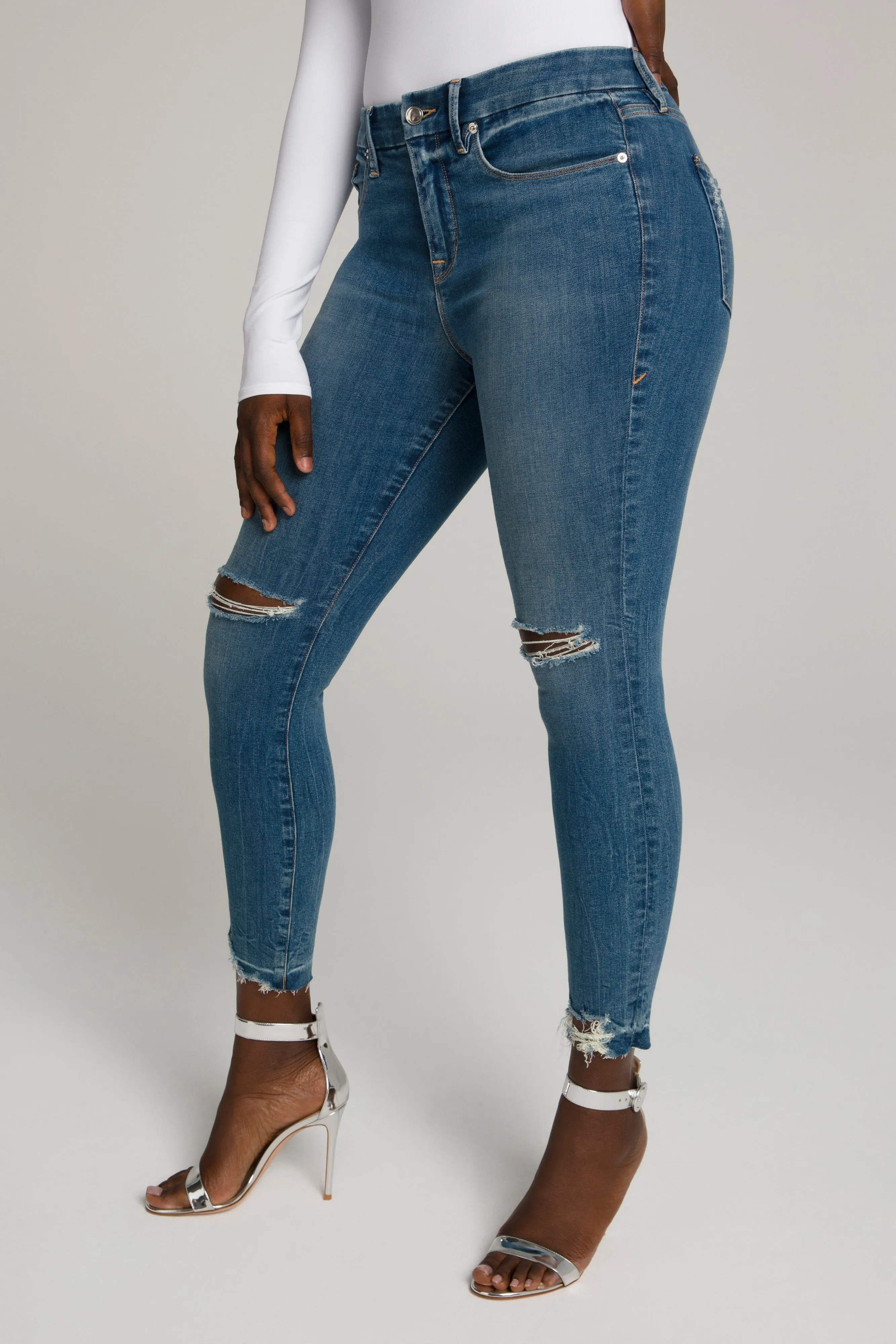 GOOD LEGS CHEWED HEM | BLUE504