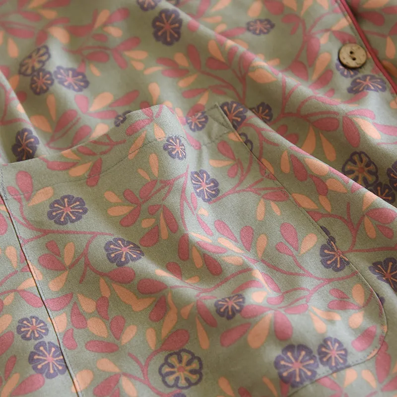 Green Light Cotton Printed Pajama Set