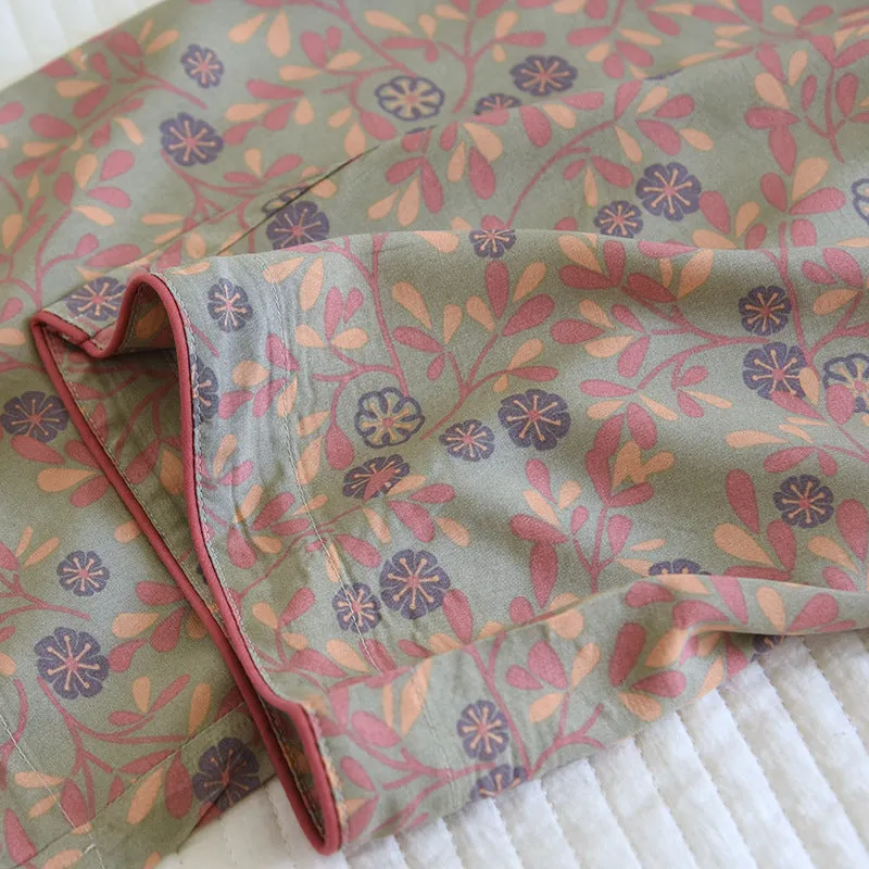 Green Light Cotton Printed Pajama Set