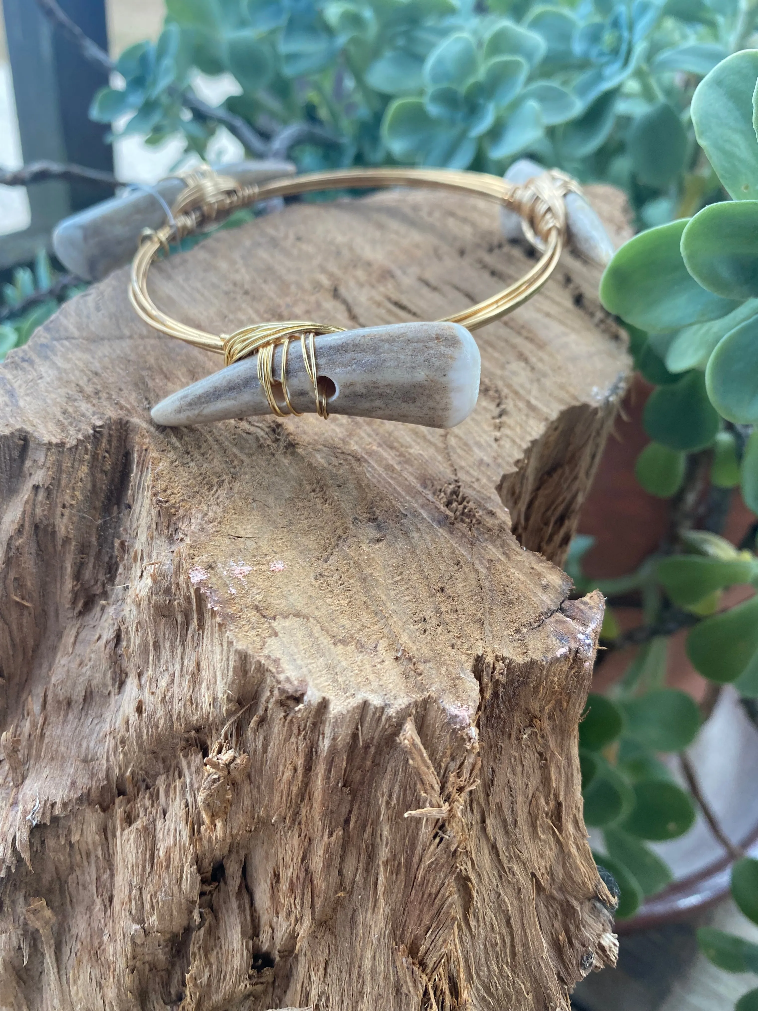 Heather Ford Antler Gold Wire Wrapped Bracelet