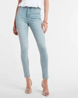 High Waisted Medium Wash Skinny Jeans in Medium Wash