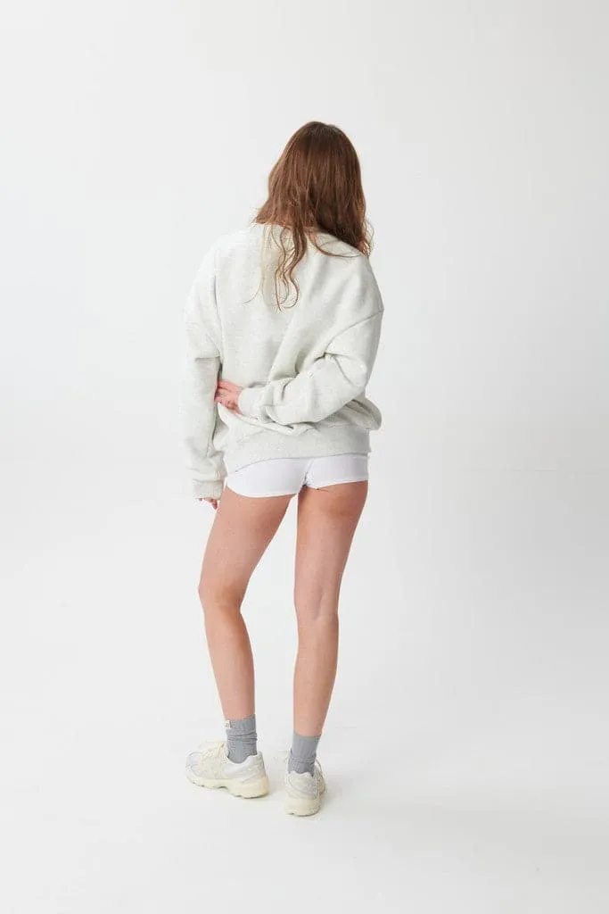 Hygge Cosy Oversized Sweatshirt - Light Grey Marl