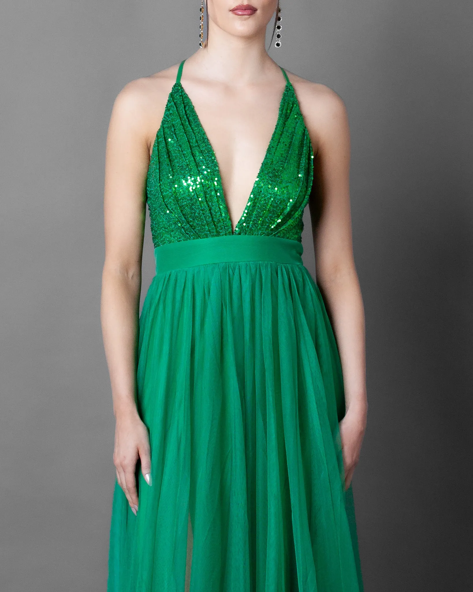 Jakarta Sequin Tulle Maxi Gown