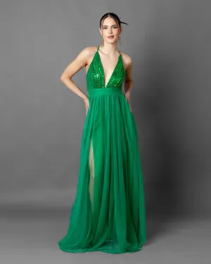 Jakarta Sequin Tulle Maxi Gown