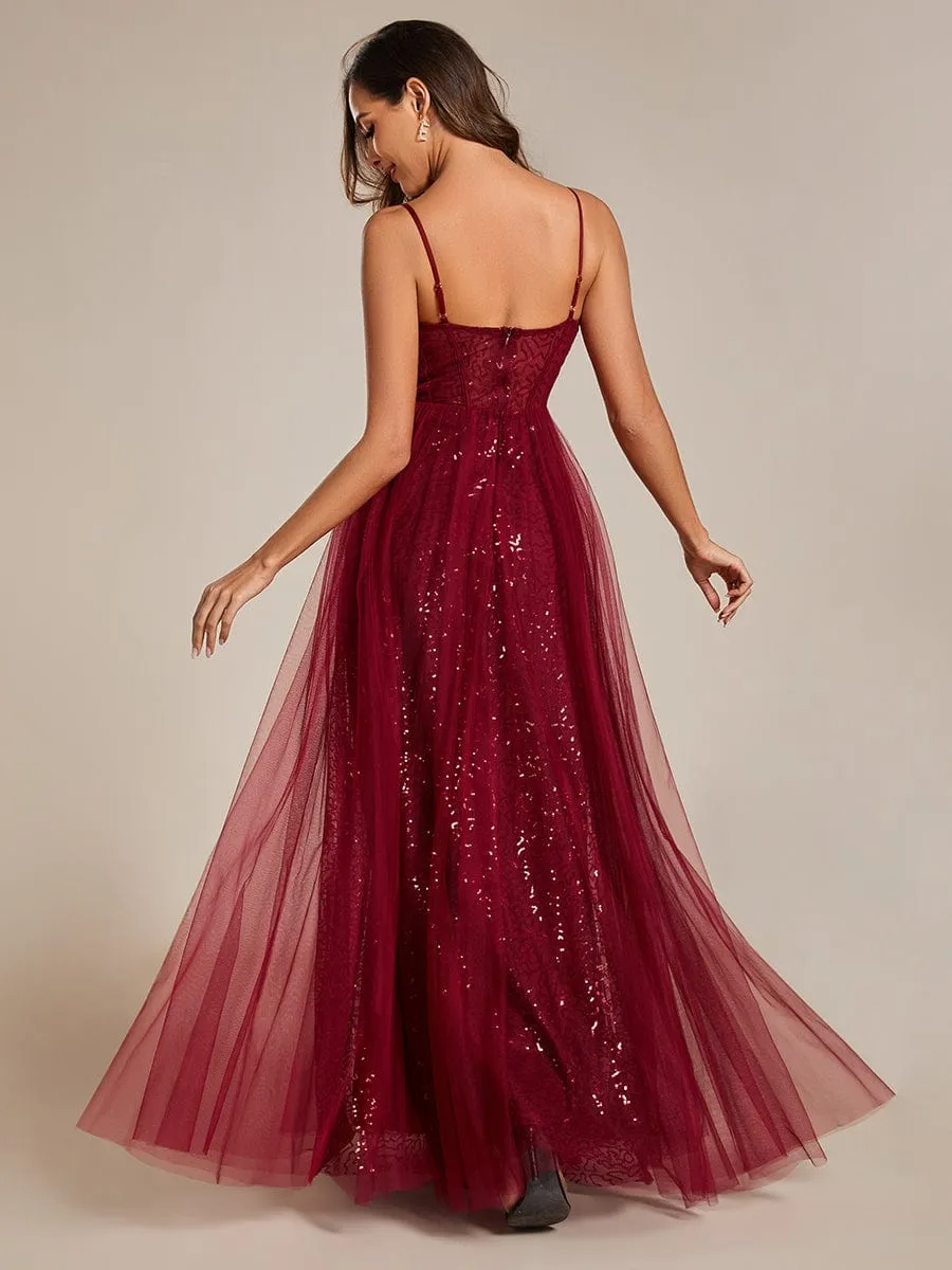 Jemima sequin and tulle corset ball dress