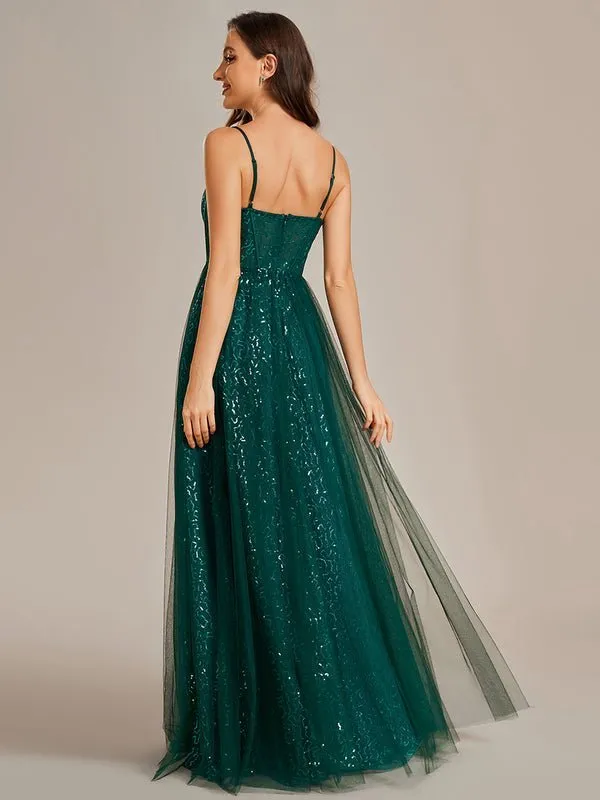 Jemima sequin and tulle corset ball dress