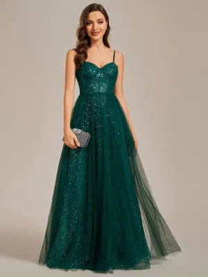 Jemima sequin and tulle corset ball dress