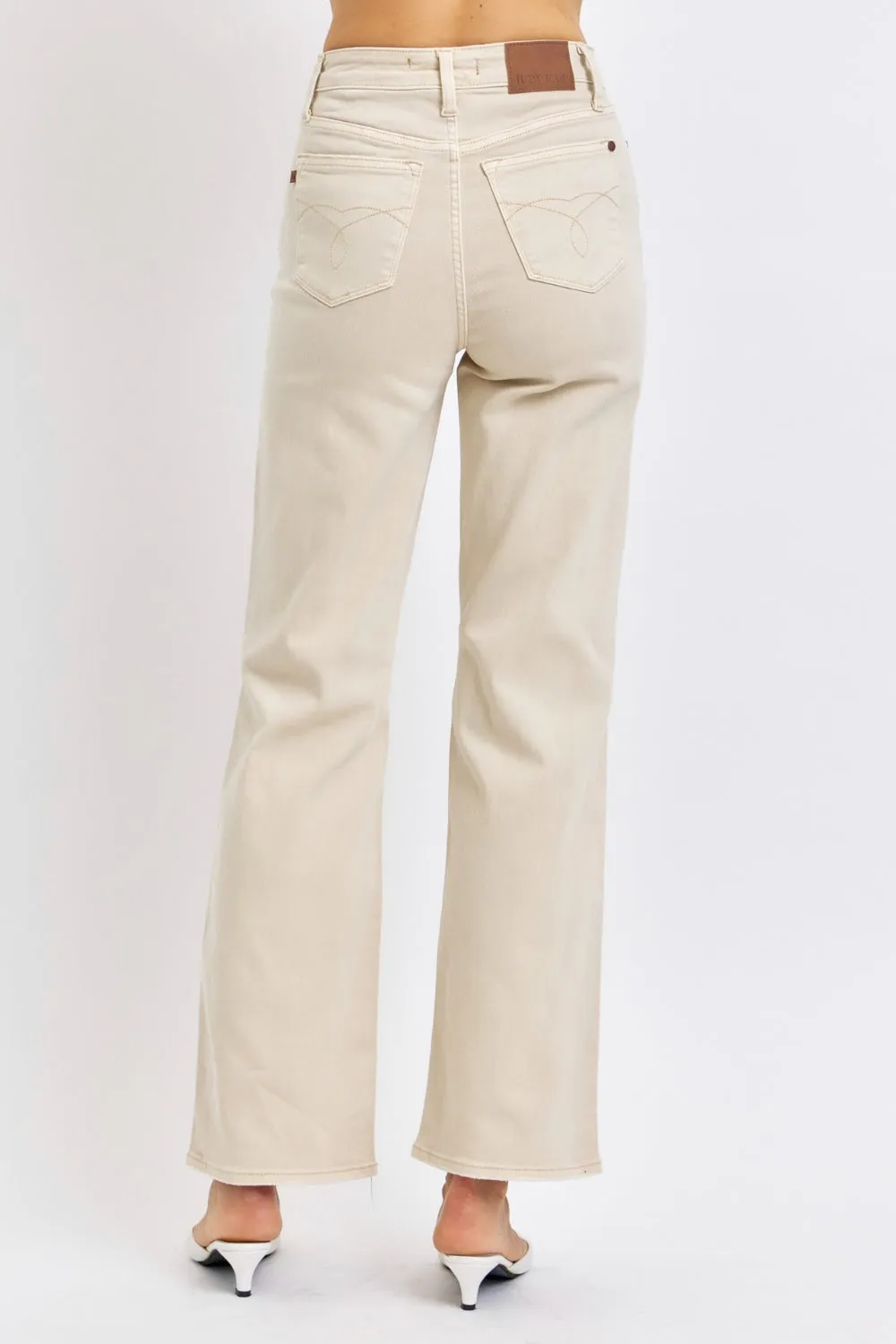 Judy Blue Bone Wide Leg Jeans (Online Only)