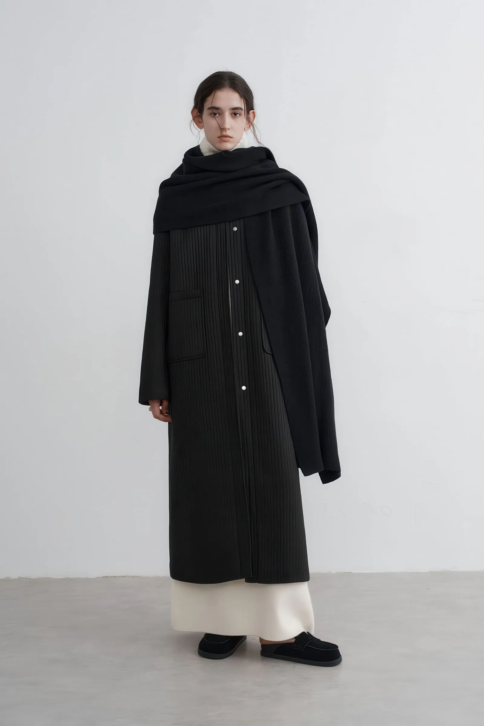 Longline Oversized Puffer Coat - Women's Luxe Winter Casual Overknee Jacket