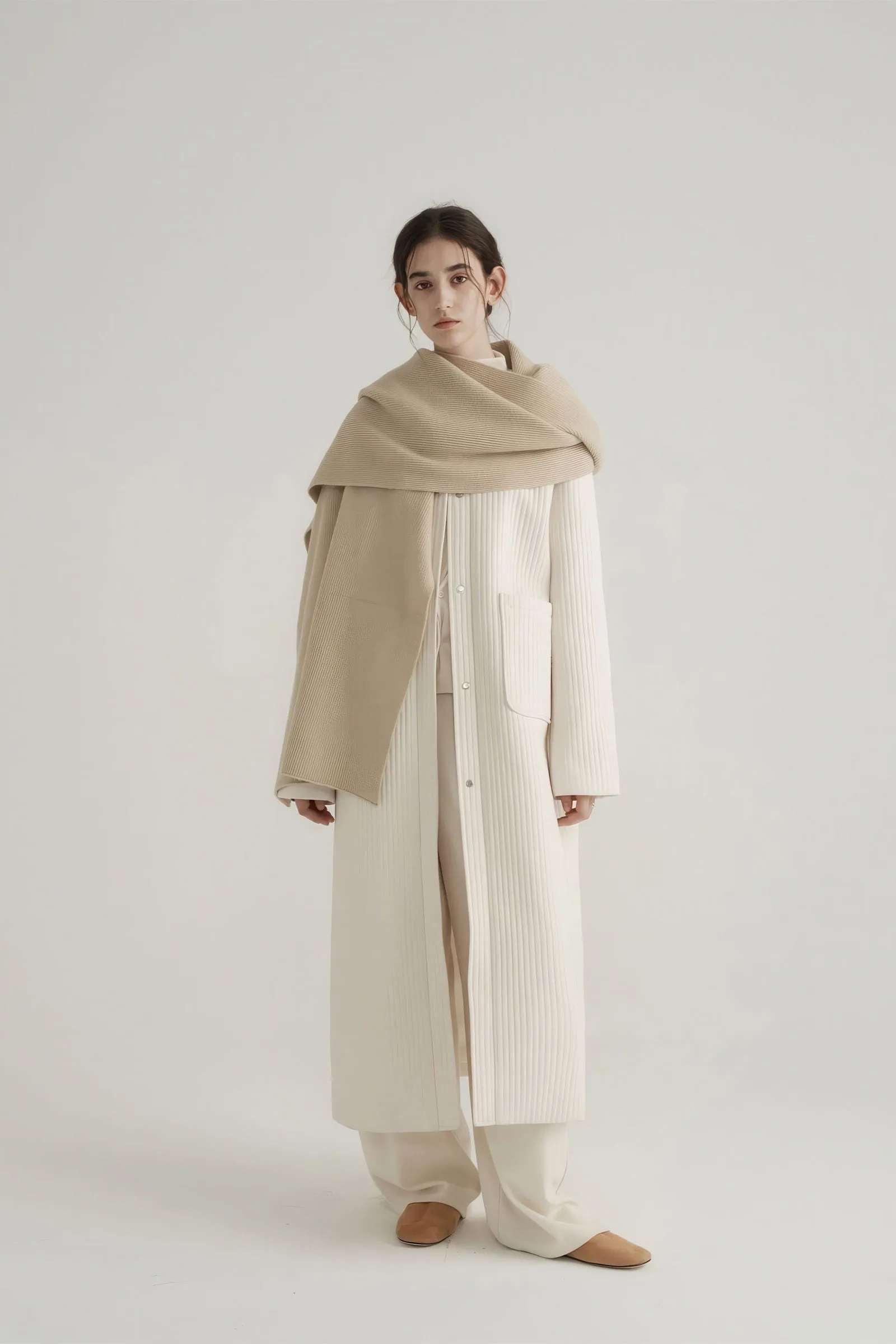 Longline Oversized Puffer Coat - Women's Luxe Winter Casual Overknee Jacket