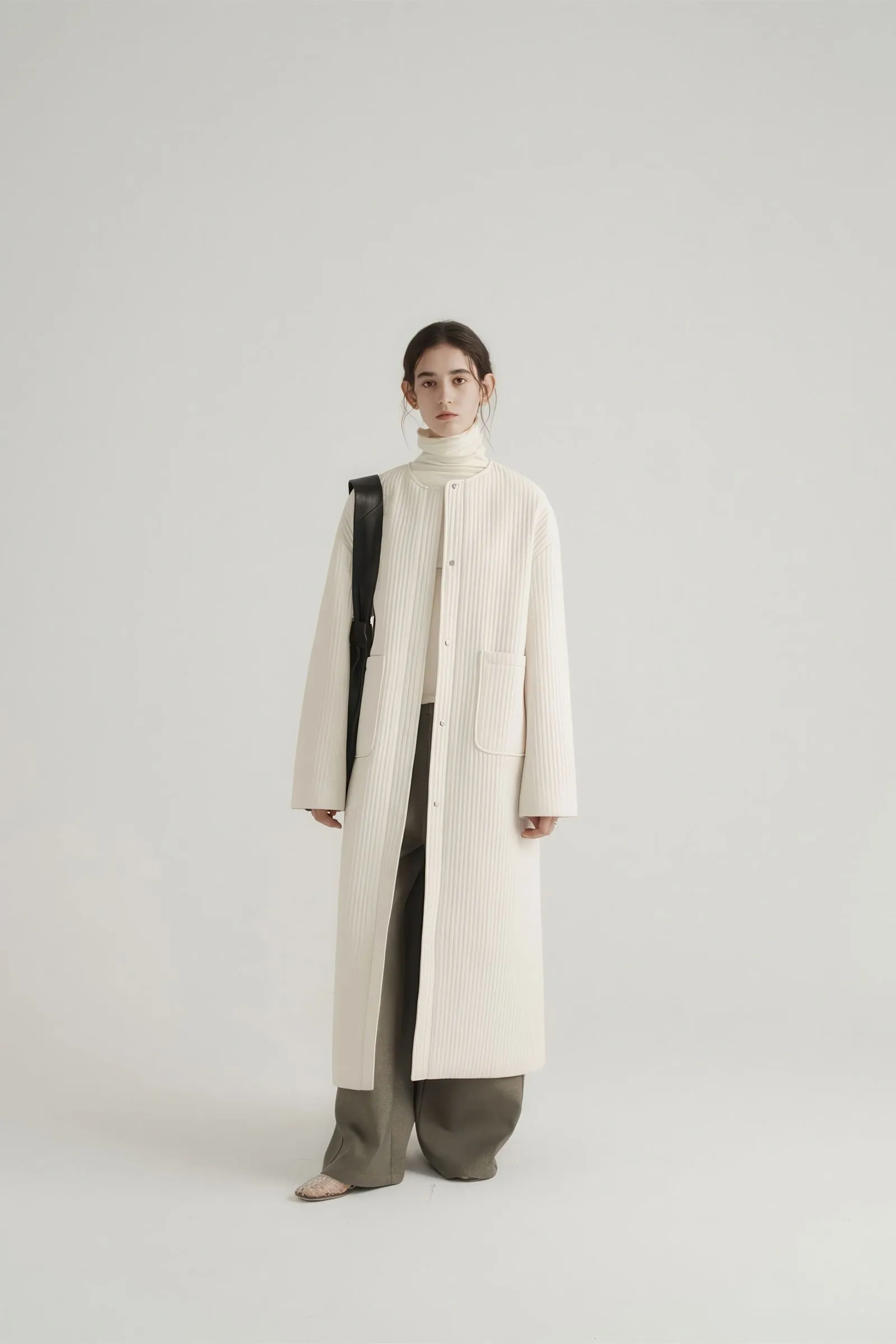 Longline Oversized Puffer Coat - Women's Luxe Winter Casual Overknee Jacket