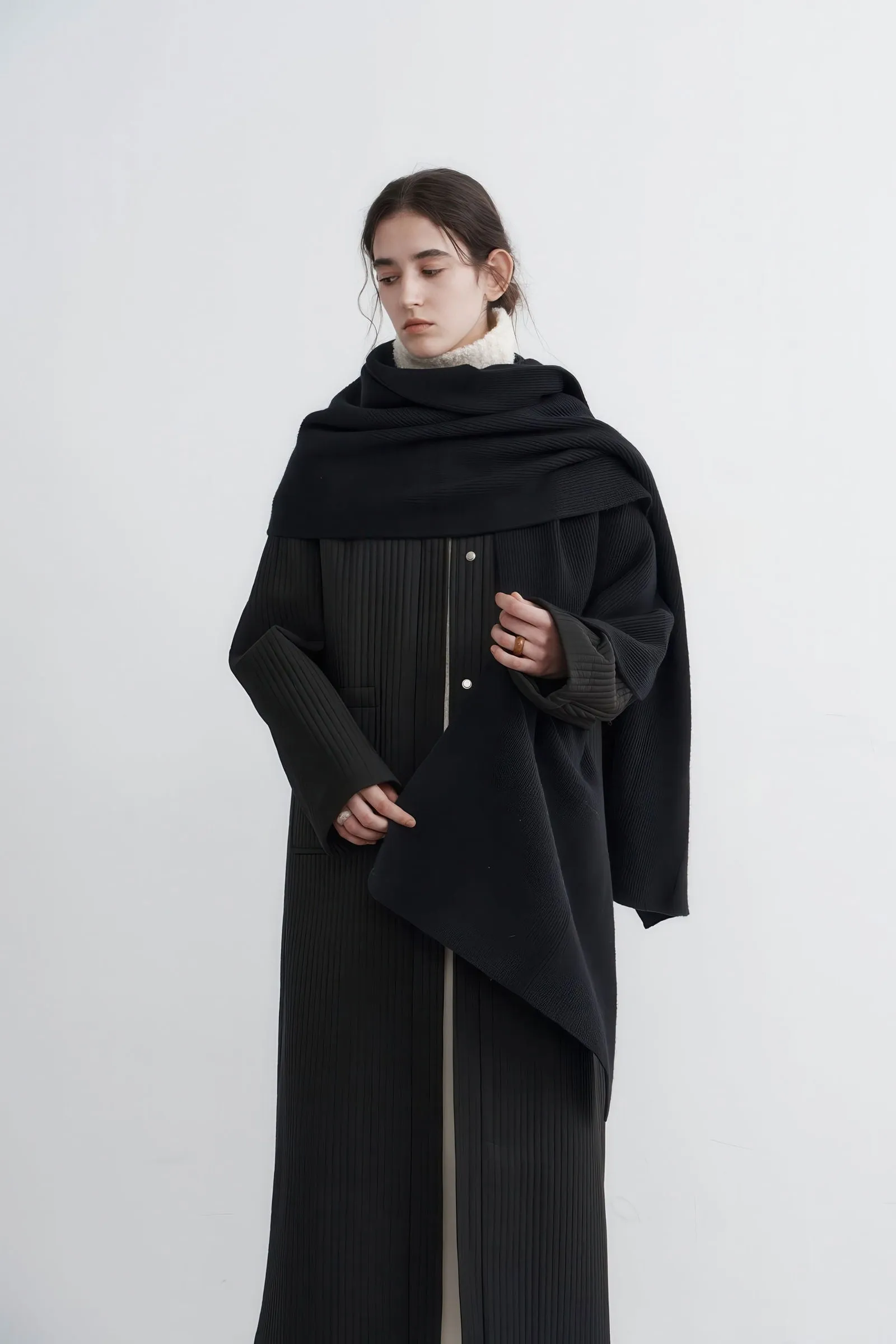 Longline Oversized Puffer Coat - Women's Luxe Winter Casual Overknee Jacket