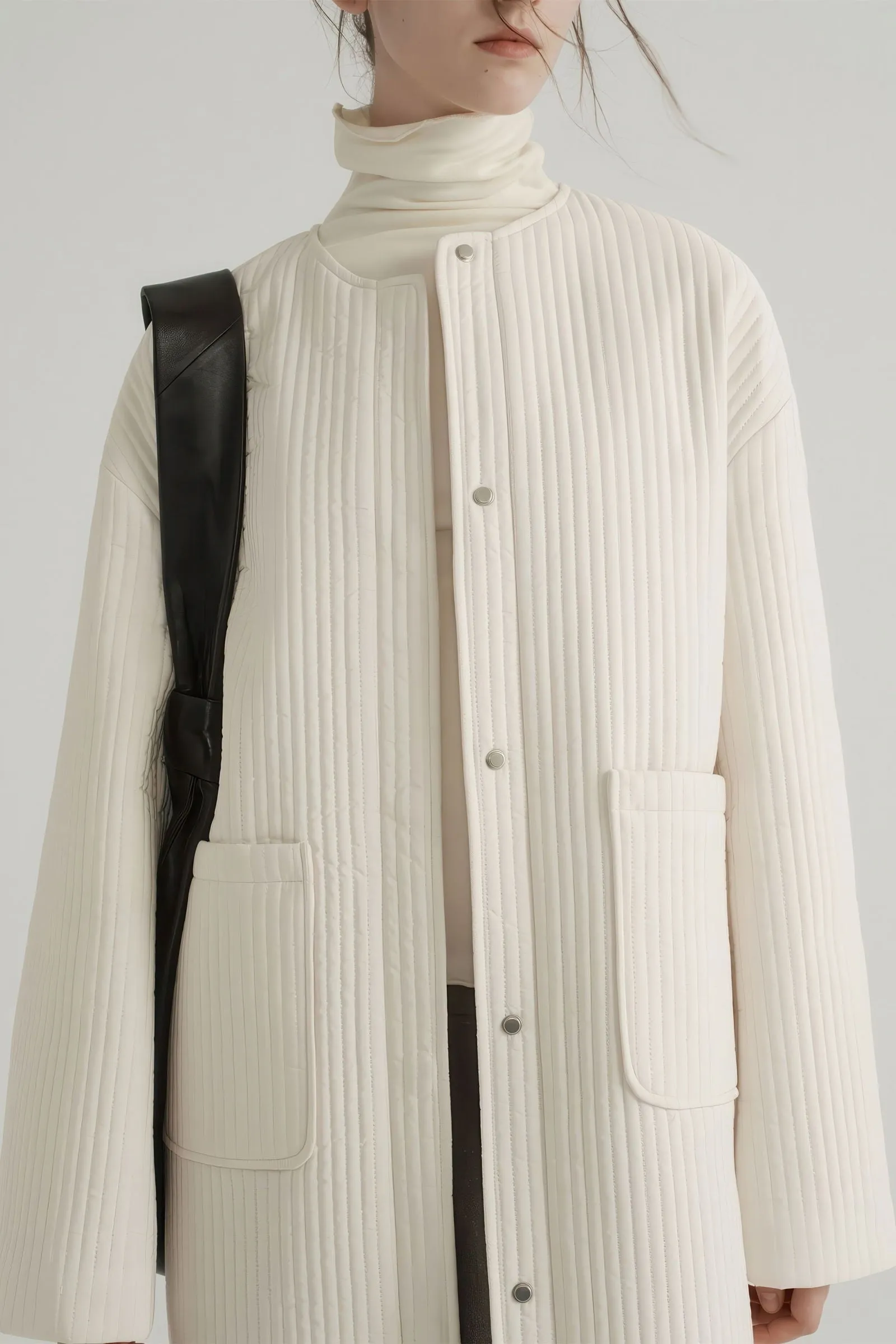 Longline Oversized Puffer Coat - Women's Luxe Winter Casual Overknee Jacket