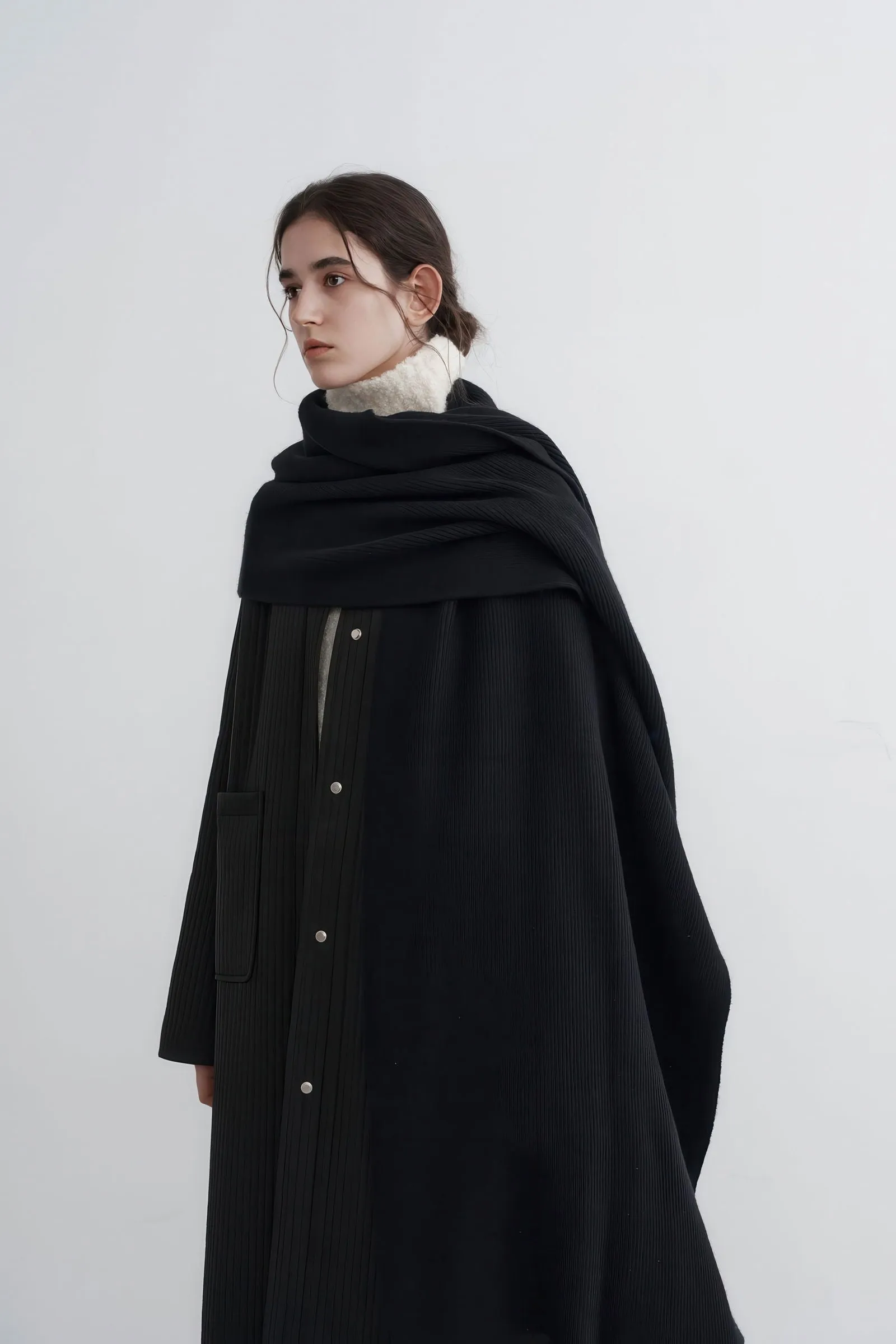 Longline Oversized Puffer Coat - Women's Luxe Winter Casual Overknee Jacket