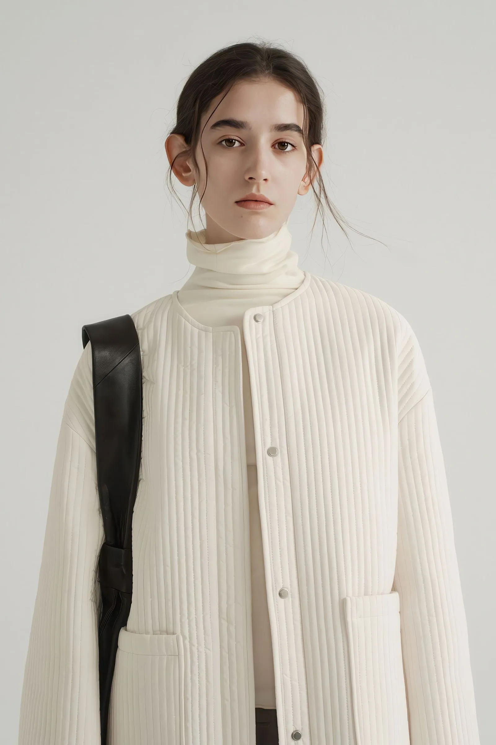 Longline Oversized Puffer Coat - Women's Luxe Winter Casual Overknee Jacket