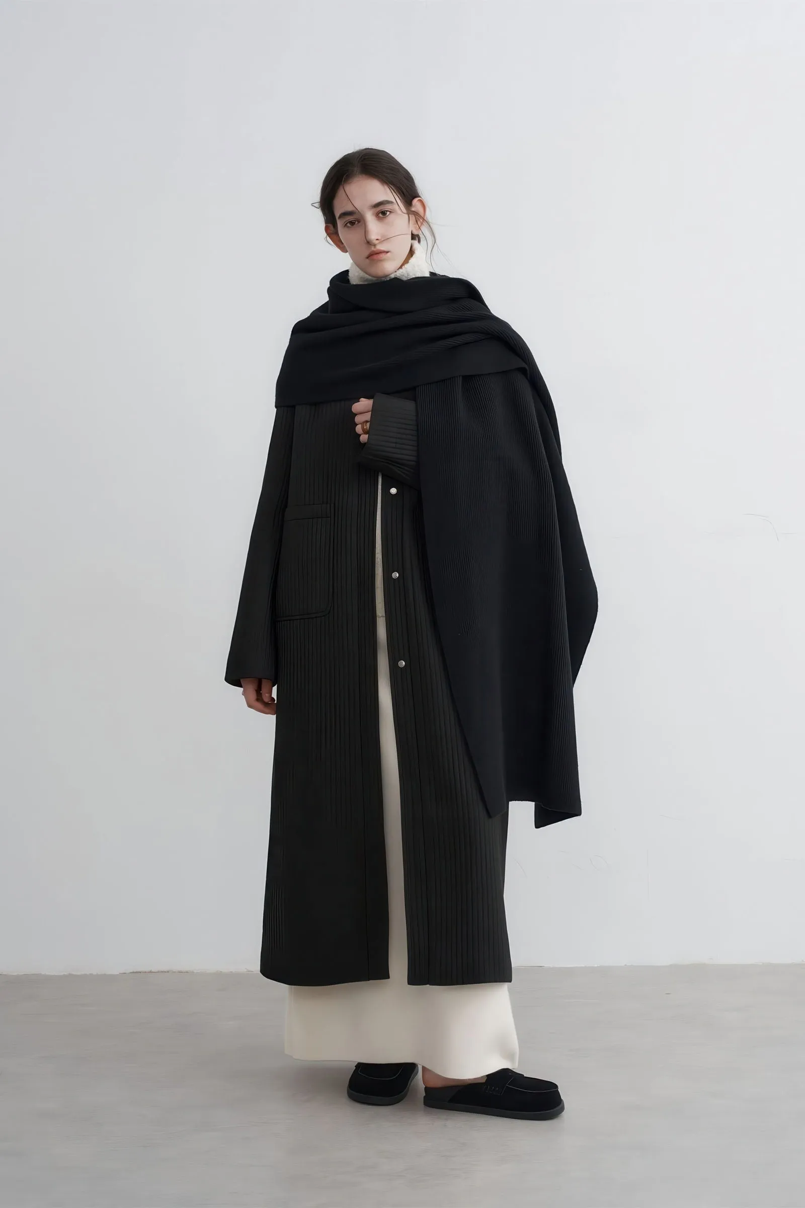 Longline Oversized Puffer Coat - Women's Luxe Winter Casual Overknee Jacket