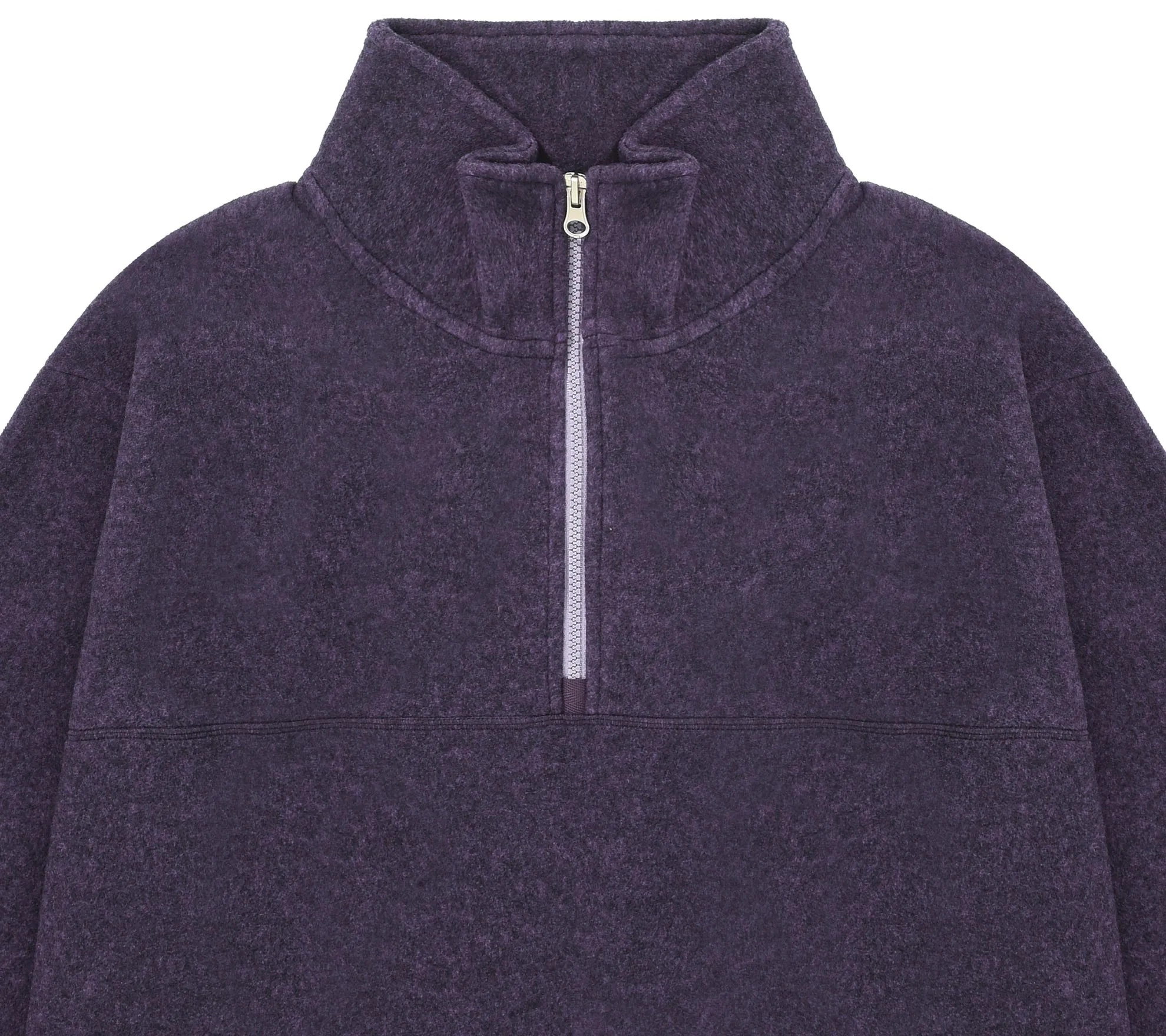 Melange Fleece Anorak | Purple