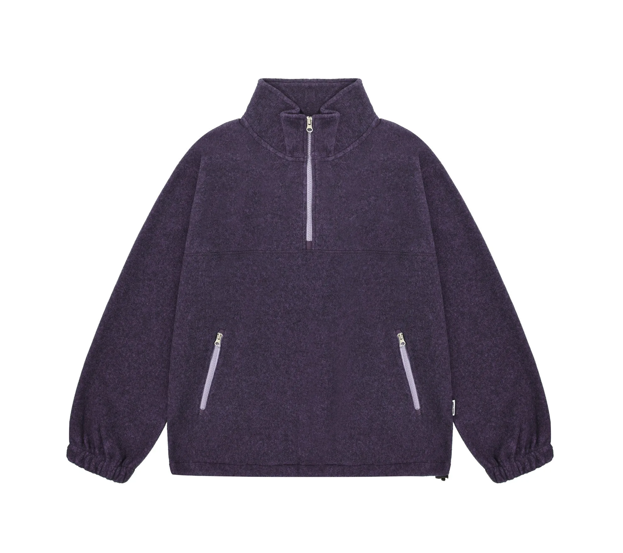 Melange Fleece Anorak | Purple