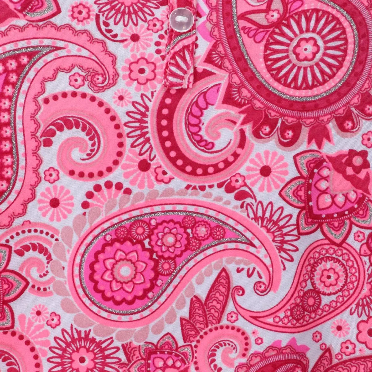 Miss Lillian Women's Plus Size Paisley Henley Short Sleeve and Shorts Set