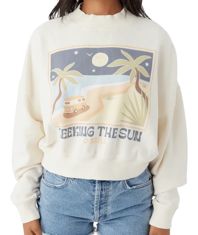 O'Neill Roam Slow Moment Crop Tee-Winter White