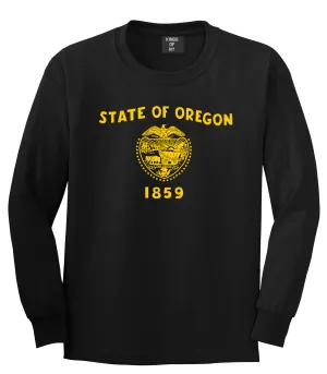 Oregon State Flag GRAPHIC Mens Long Sleeve T-Shirt