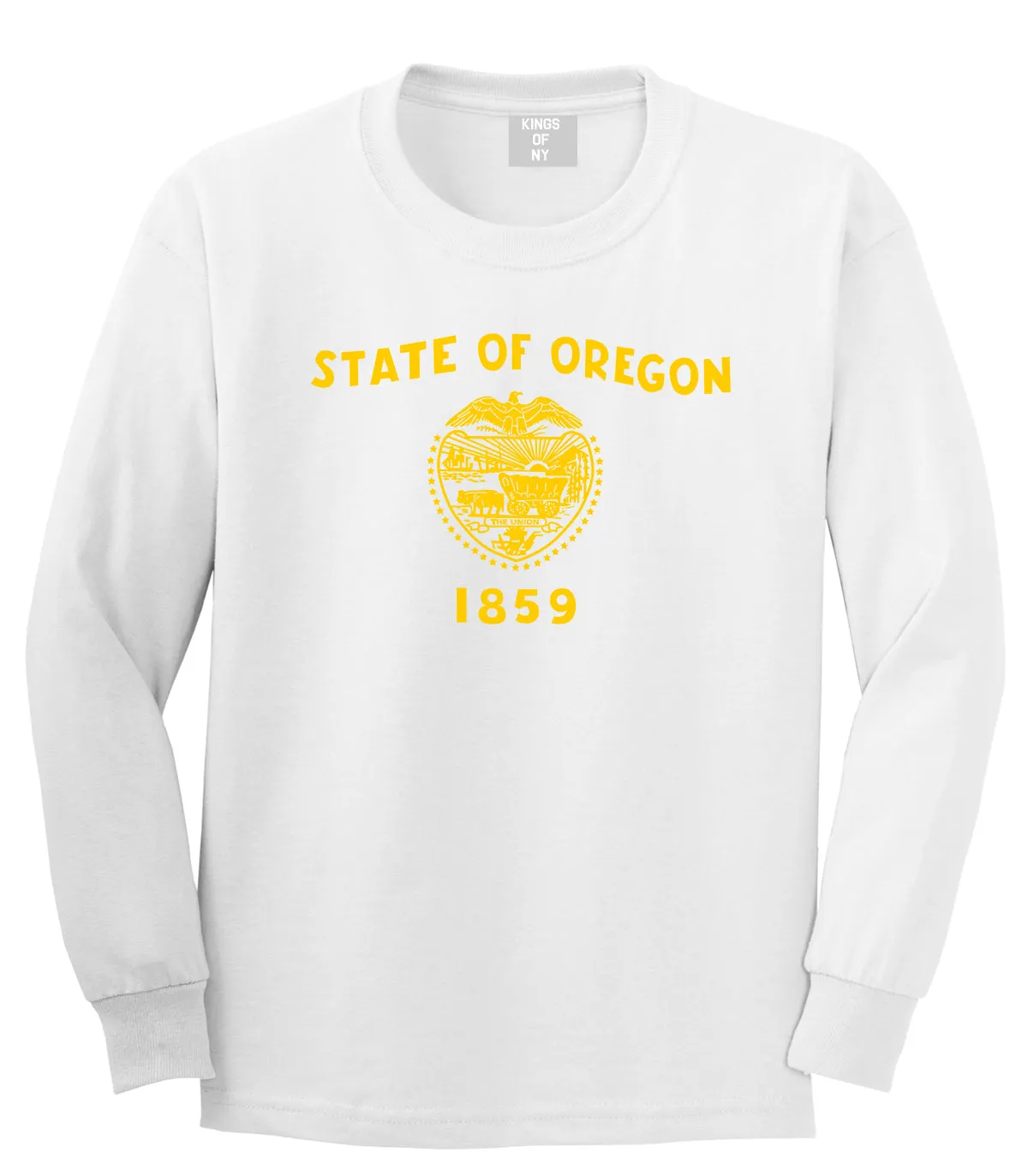 Oregon State Flag GRAPHIC Mens Long Sleeve T-Shirt