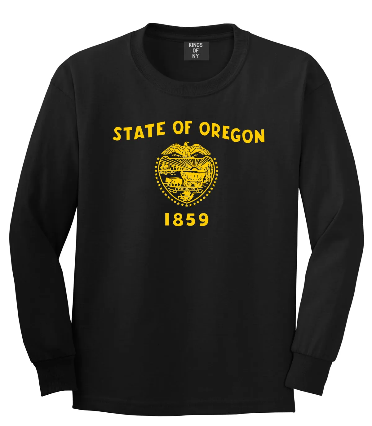 Oregon State Flag GRAPHIC Mens Long Sleeve T-Shirt