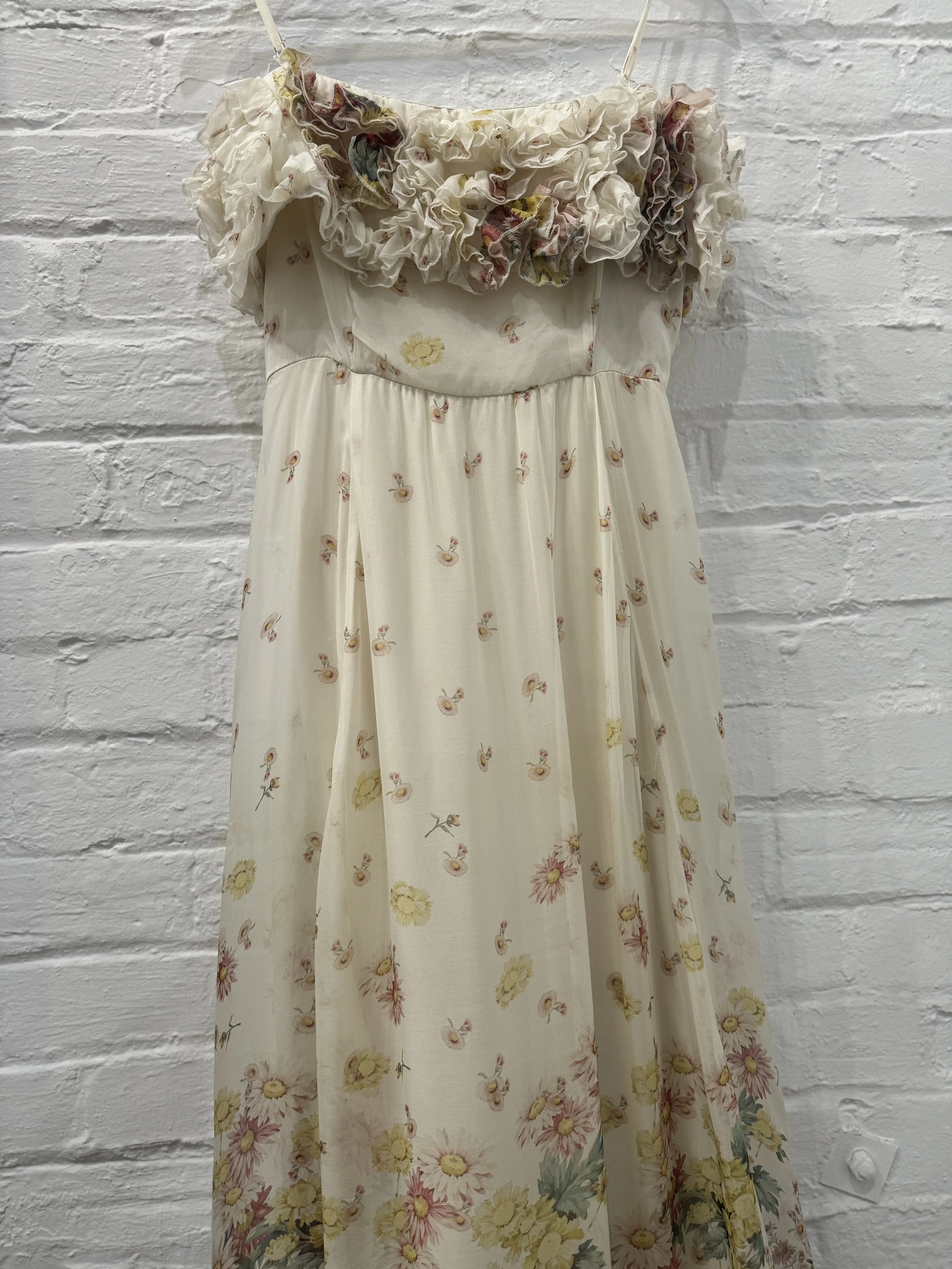 Organza Strap Dress in Daisy Dreams