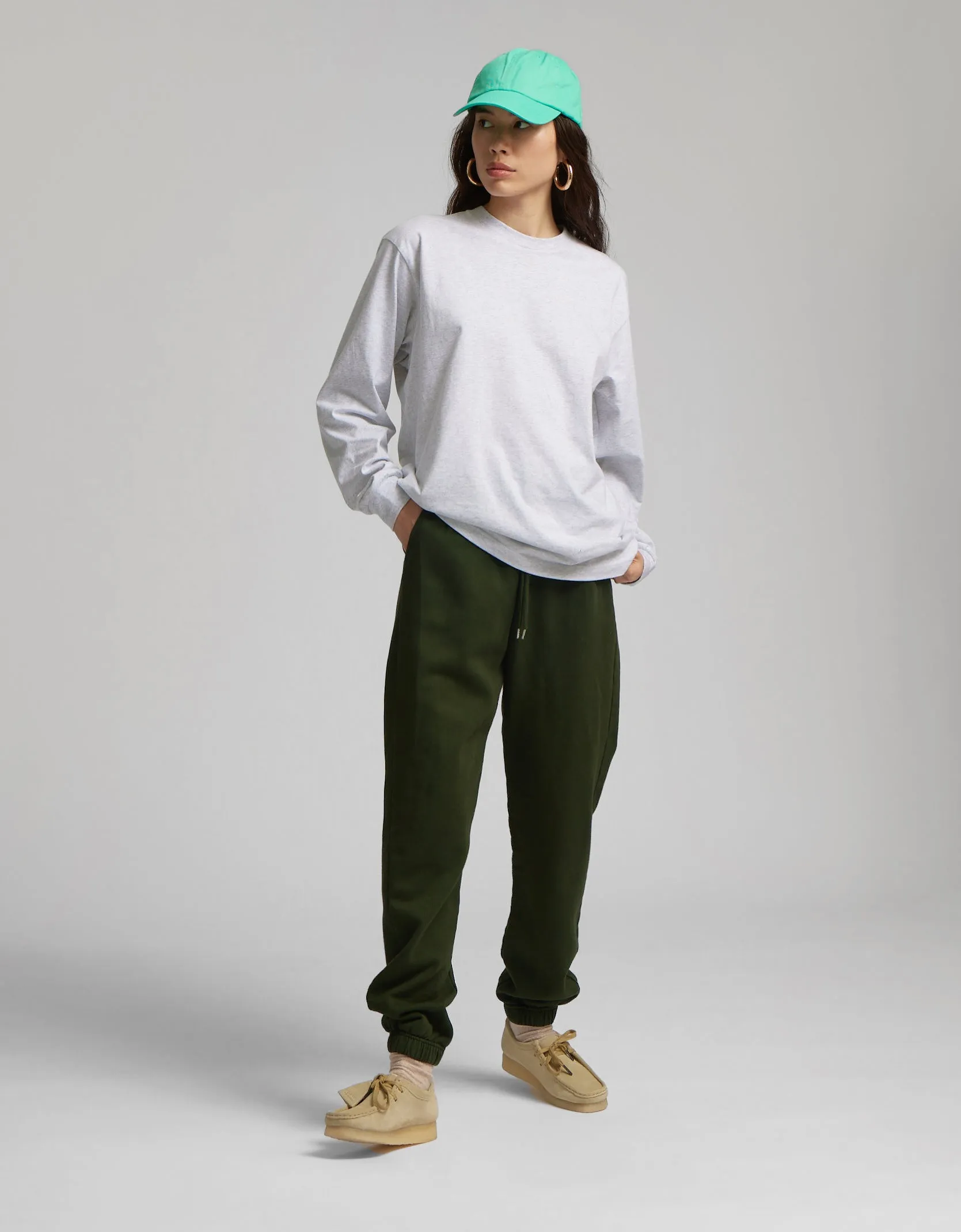 Oversized Organic LS T-shirt - Sahara Camel