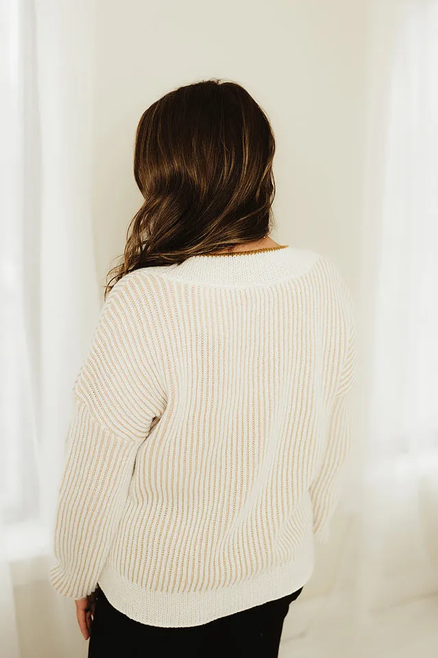 Oversized V Neck Sweater
