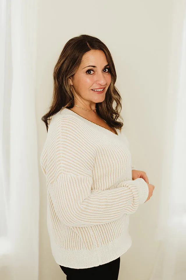 Oversized V Neck Sweater