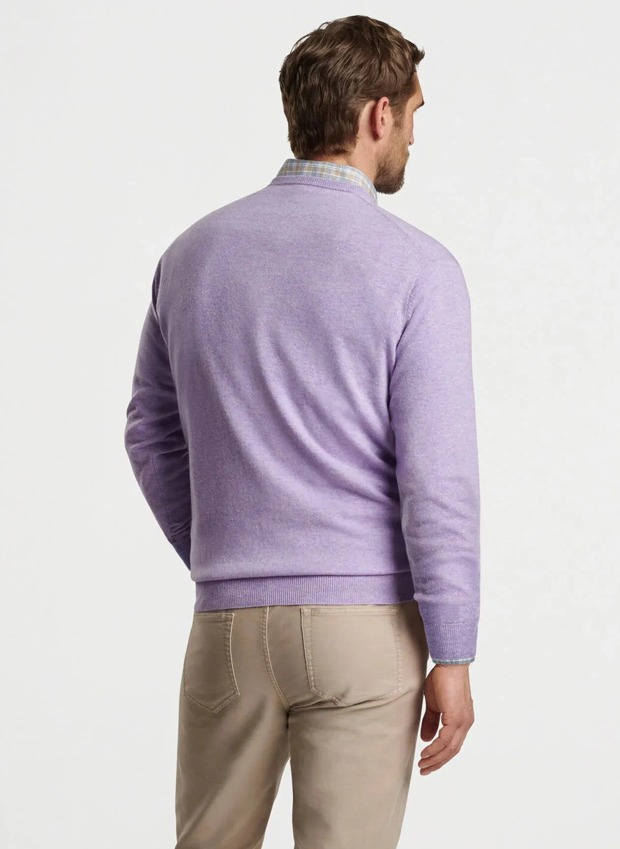 Peter Millar Crown Heritage Cashmere Sweater In Lavender