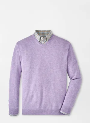Peter Millar Crown Heritage Cashmere Sweater In Lavender