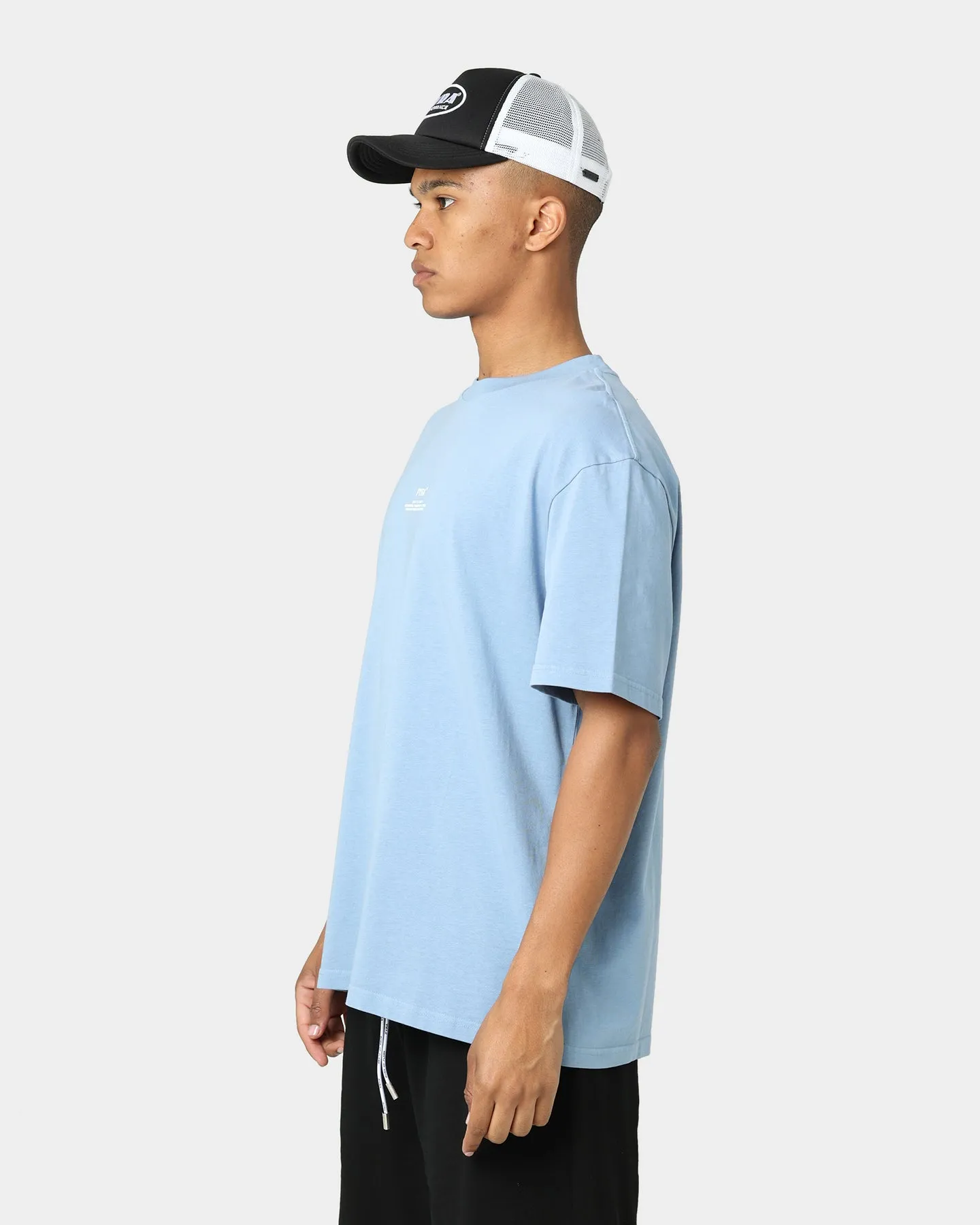 Pyra Stacked Logo T-Shirt Blue Fog